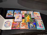 All DVDs and book laid out for overview