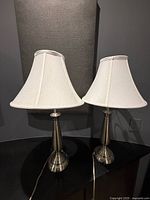 Two matching table lamps unplugged
