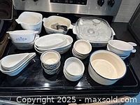 Group shot of all dishes on stovetop