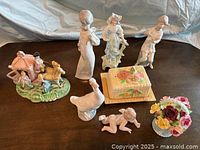 Group shot of all eight items on table