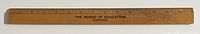 Full view of 15-inch wooden ruler