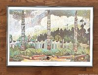 Full view of framed Emily Carr lithograph