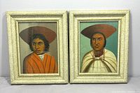 Both framed portraits side by side