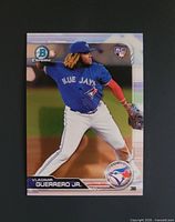 Front of 2019 Bowman Chrome Vladimir Guerrero Jr. rookie card