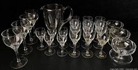 Full 22-piece crystal set arranged