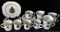 Group view of cups, saucers, mugs, and plates