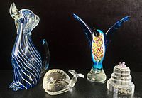 Group shot of all four glass pieces