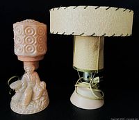 Both lamps side by side showing full forms and shades