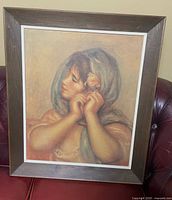 Full view of framed Renoir print