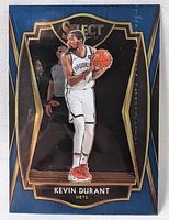Front of 2021 Panini Select Kevin Durant card
