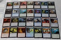 Full layout of 25 Japanese MTG cards