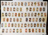 Full view of entire uncut sheet showing all card faces