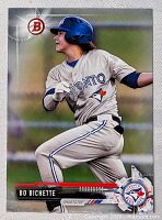 Front of 2017 Topps Bowman Prospects Bo Bichette card
