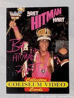 Front view of Bret Hitman Hart trading card