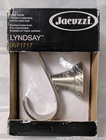 Front of box showing Jacuzzi Lyndsay robe hook