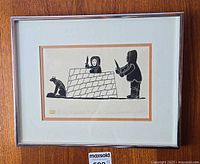 Full view of framed print showing imagery and mat