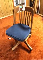 Full view of chair with cushion