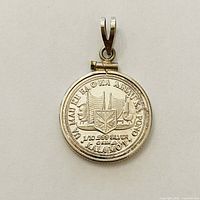 Obverse of 1993 Hawaii coin in bezel showing shield and legends