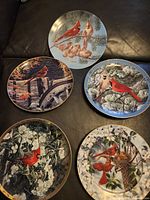 Front view of all five cardinal plates