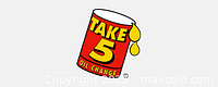 Take 5 Oil Change logo showing red oil can with yellow text