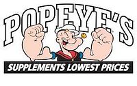 Popeye's Supplements logo with mascot