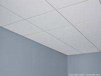 Installed view of white Mars acoustical ceiling panels