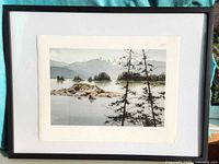 Framed print front view showing artwork, mat and frame