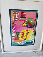 Front view of framed Agnes Copeland print showing artwork, mat, frame and signature area