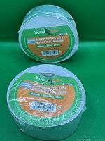 Two sealed rolls BondTape aluminium foil tape front view