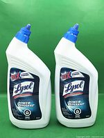 Front view showing both Lysol toilet bowl cleaner bottles
