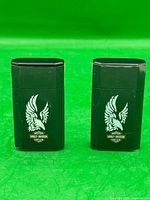 Front view of both Zippo JetLite Harley-Davidson lighters side by side