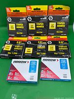 Group shot of all eight staple boxes