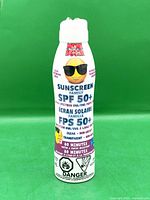 Front view of Doktor Doom SPF 50+ sunscreen can