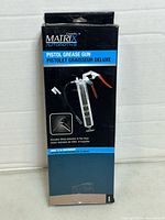 Front of retail box showing Matrix Automotive pistol grease gun image