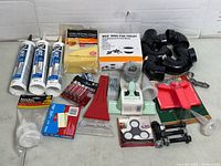 Overview of all hardware items laid out