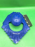 Front view of Snow Joe Dozer scraper showing handle and squeegee