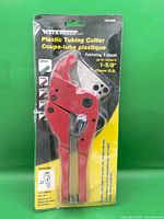 Front view of packaged Workbench Series plastic tubing cutter