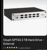 Screenshot showing Glyph GPT50 2TB external hard drive listing