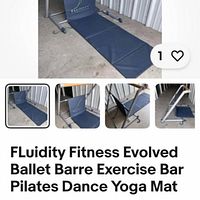 Folded Fluidity barre with mat laid out
