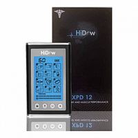 Front view of HiDow XPD 12 device beside retail box