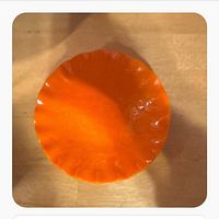 Top view showing full bowl and ruffled rim