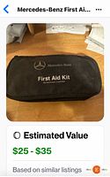 Front view of black Mercedes-Benz first aid kit pouch