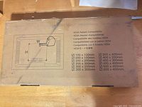 Box top showing VESA compatibility chart