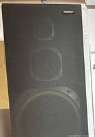 Speaker with grille showing Pioneer badge