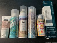 All six haircare items lined up