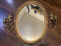 Mirror and sconces overview