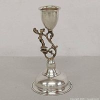 Full view of sterling candle holder front