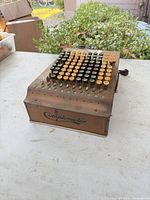 Full view of Comptometer from angle showing keypad and housing