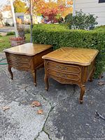 Pair of Thomasville French Provincial nightstands full view