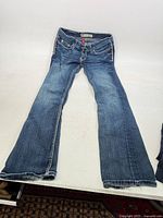 Front view of entire pair of jeans
